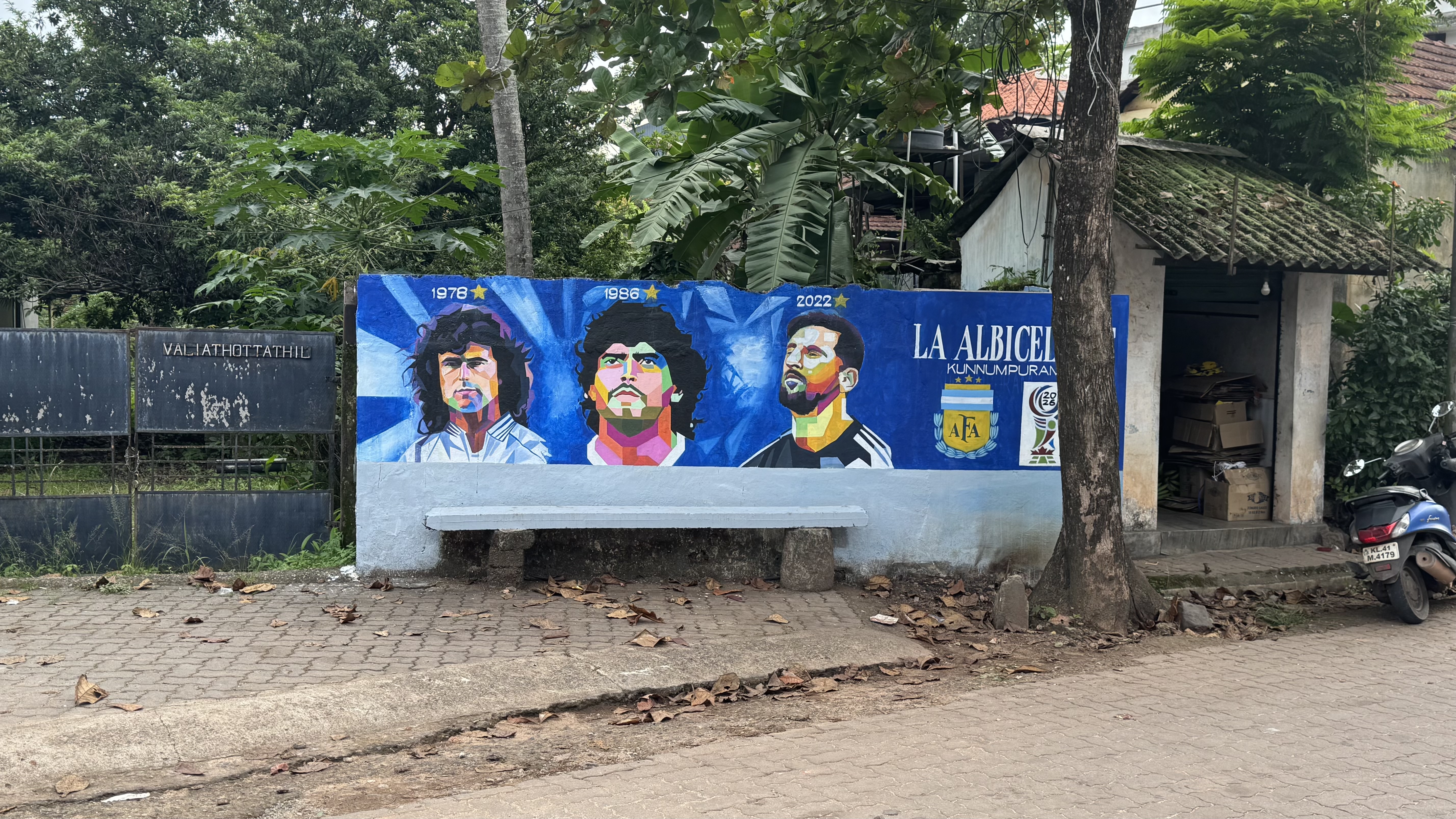 Mural of soccer legends